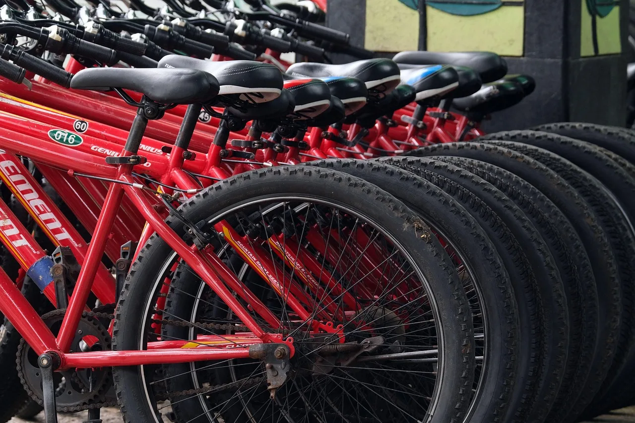 bicycles, parking, vehicle, bikes. Bike Parking at Trail Town Restaurants: A Practical Guide