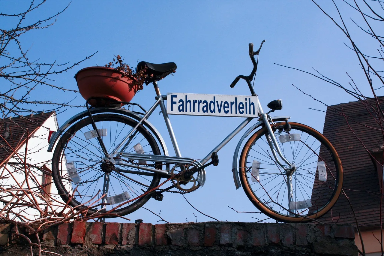 bicycle, bike rental, bike station, cycles, view, bike racks, bicycle parking, bikes, to go biking, outdoors, circuit, fitness, exercise, cyclist. Visiting cyclists during a cycling weekend need more than a bike rack