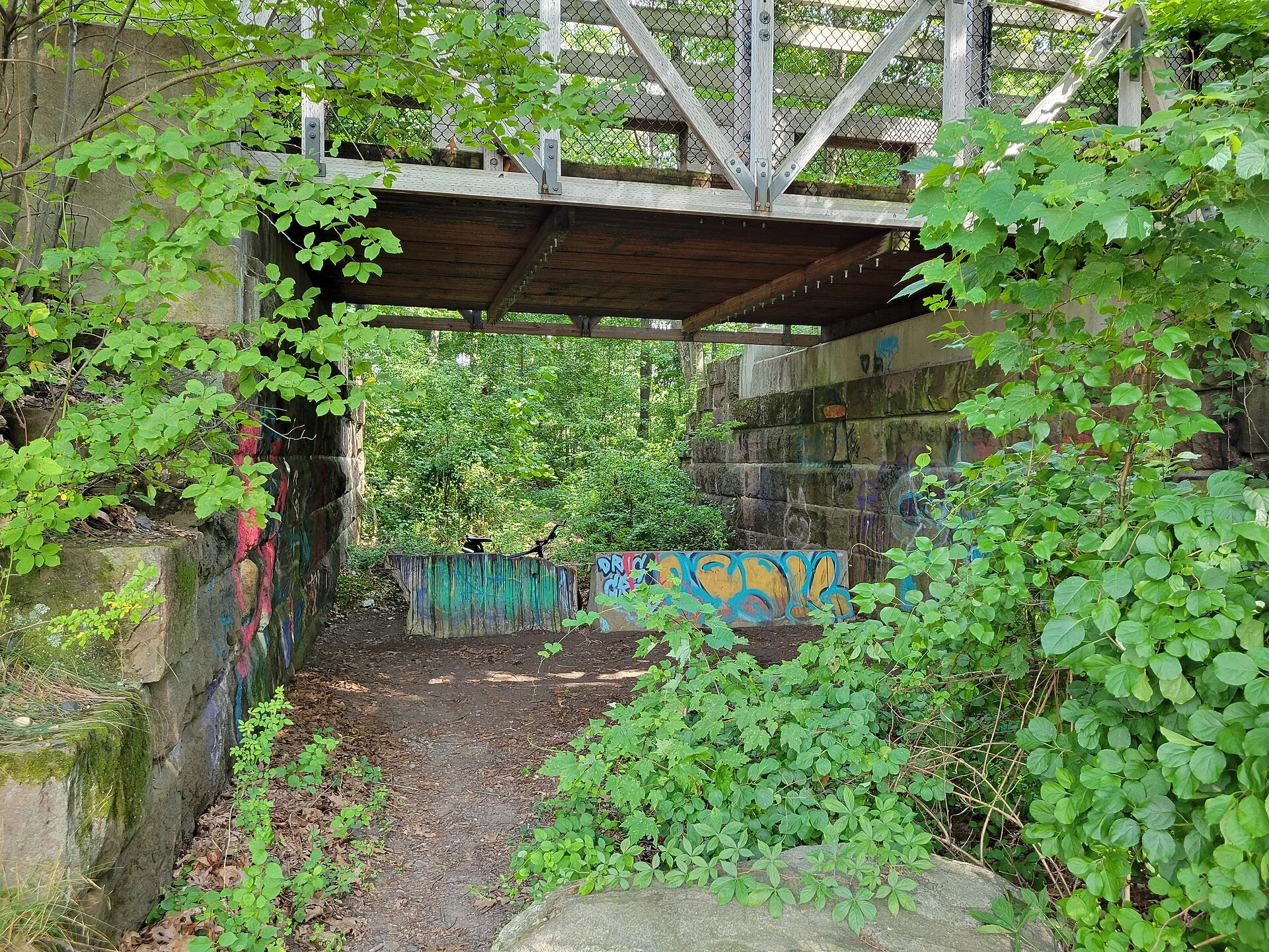 Southwick Rail Trail bridge, Southwick Massachusetts. How to read state DOT trail maps before booking a rail-trail weekend in Ohio