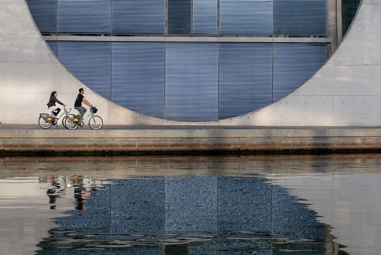 architecture, bike ride, city, urban, building, bicycles, cycling. Reading a network map for paved cycling route add-on stops