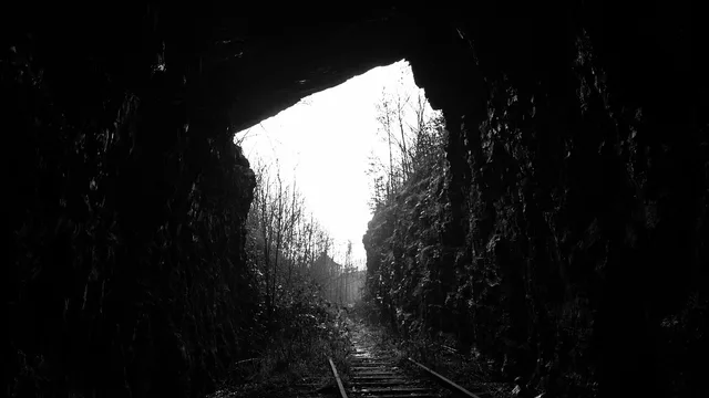 nature, landscape, train, trail, rail, tunnel, black landscape, black train. US Rail Trails That Cross Into Canada: Four Stop Short