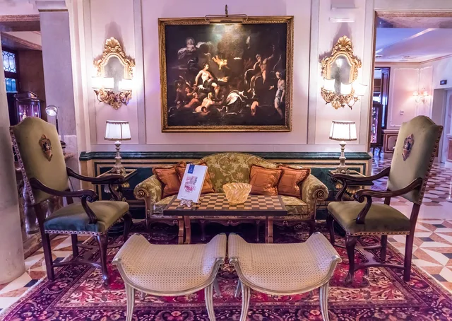 venice italy gritti palace, ornate, art, hotel, luxury, antique, architecture, classic, decor, building, decorative, historic, ornament, venezia, europe, lobby, tourism, hotel, lobby, lobby, lobby, lobby, lobby. Choosing lodging that keeps a cycling trip out of trouble